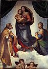 Madonna Canvas Paintings - The Sistine Madonna